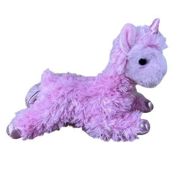 Aurora World Mini Flopsie 8" Llamacorn Unicorn Llama Pink - Picture 5 of 11